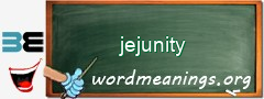 WordMeaning blackboard for jejunity